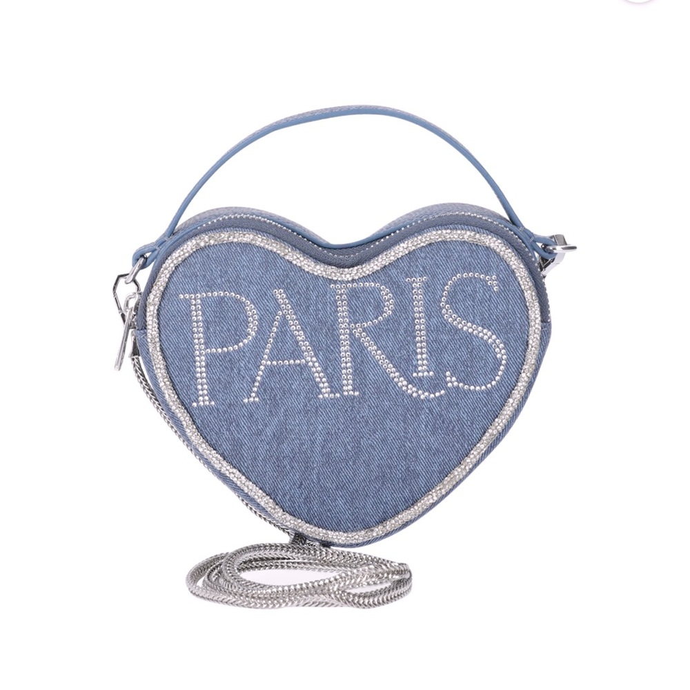 Parid Hilton denim heart crossbody